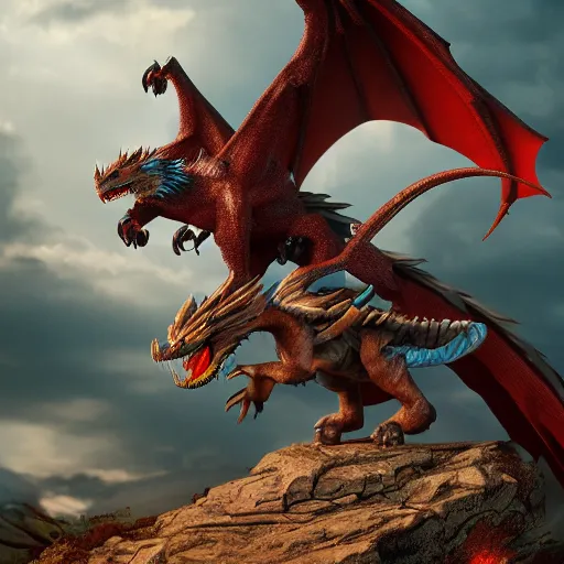 Image similar to gryphon fighting a dragon highly detailed 8 k