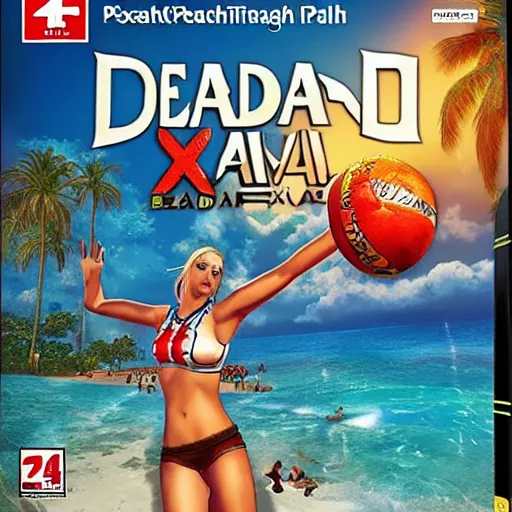 Prompt: video game box art of a ps 4 game called dead or alive xtreme beach volleyball 4, 4 k, highly detailed cover art.