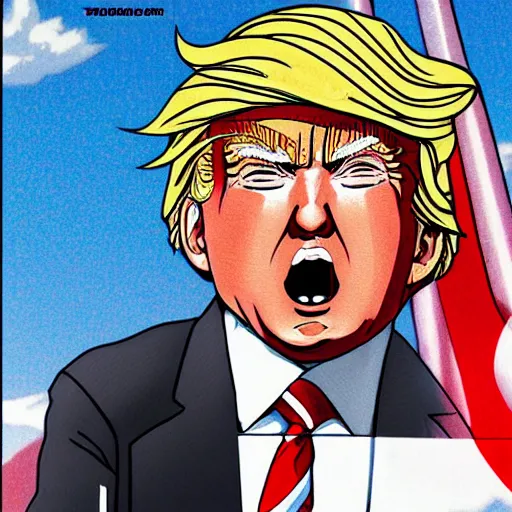 Prompt: donald trump in the style of akira toriyama, anime, very detailed, character