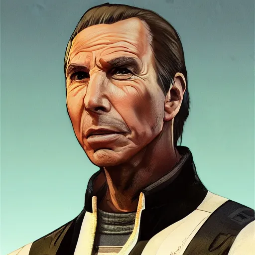 Image similar to [UHD Fonze as a GTA character on the streets of futuristic laserpunk Dallas, correct face, intricate facial details, symmetrical face, elegant, graphic detail, digital painting, trending on artstation, concept art, tonalism, sharp focus, illustration, art by Akira Toriyama and Greg Rutkowski and Alphonse Mucha]