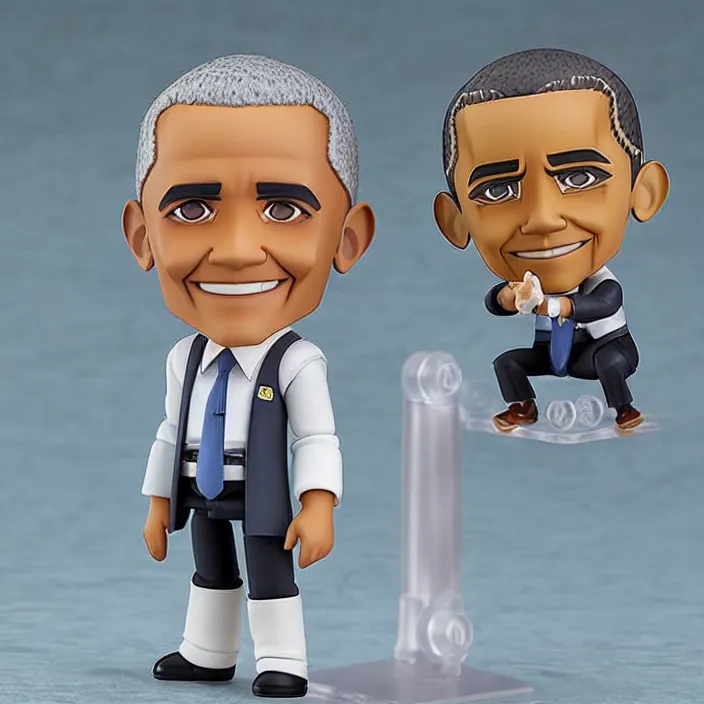 Image similar to Obama, An anime nendoroid of Obama, figurine, detailed product photo