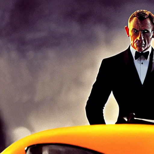 Prompt: james bond by zack snyder