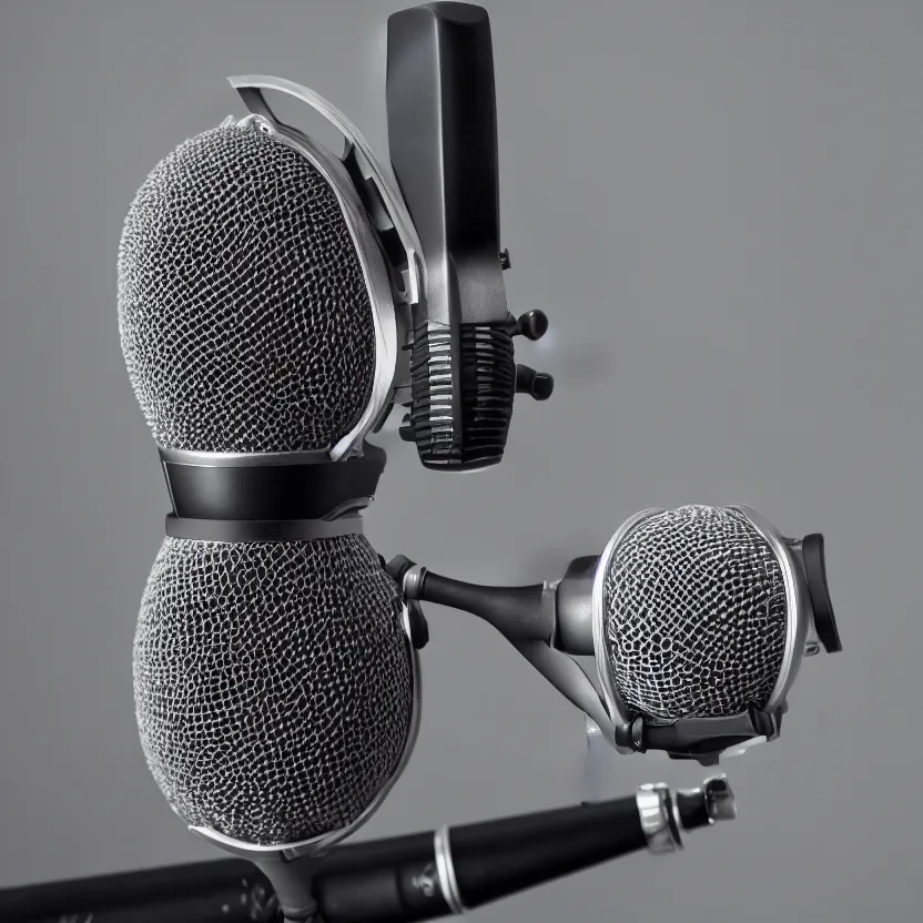 Prompt: studio photograph of a cardioid microphone