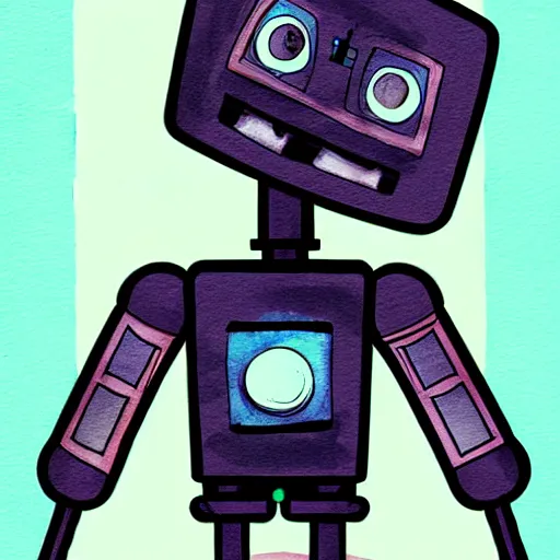 Image similar to a robot holding a t - shirt, digital art, illustration, water color