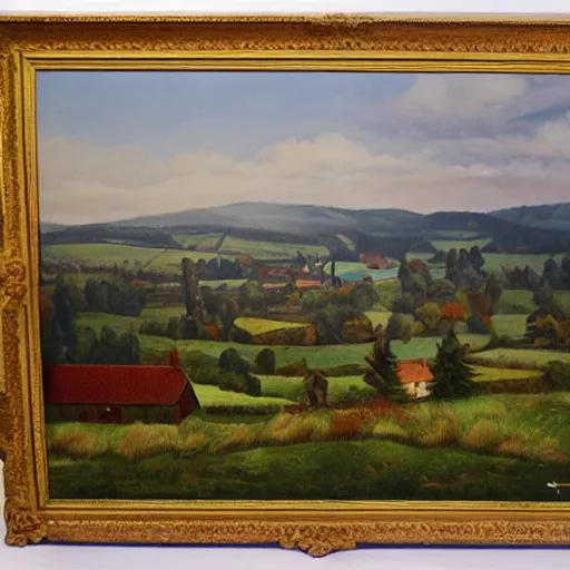 Prompt: intricate professional large format landscape painting of the czech countryside, highly detailed