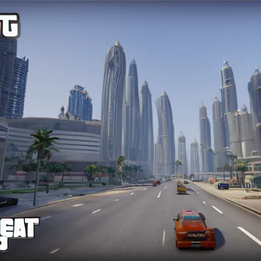 Prompt: gta : dubai, unreal engine 5