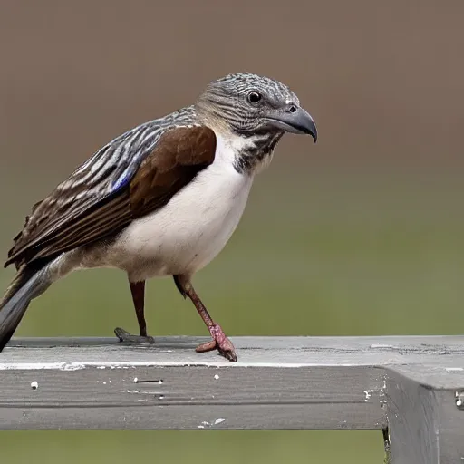 Prompt: this bird is a fighter. it's gonna keep fighting as a bird because it's got GUMPTION