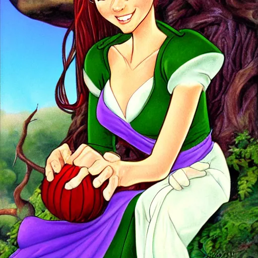 Image similar to elf princess portrait by Don Bluth