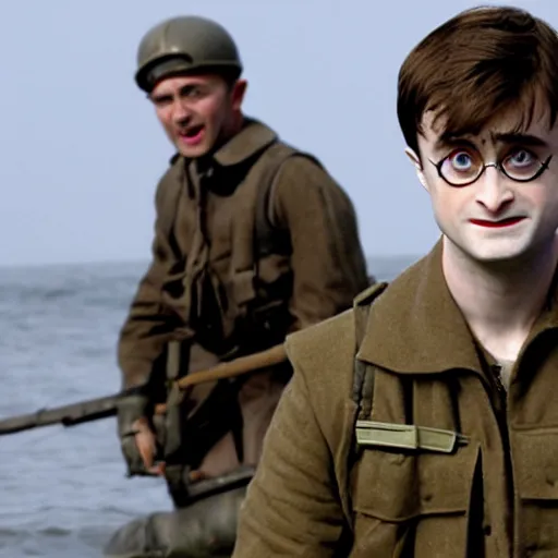 Image similar to Daniel Radcliffe starring in Saving Private Ryan