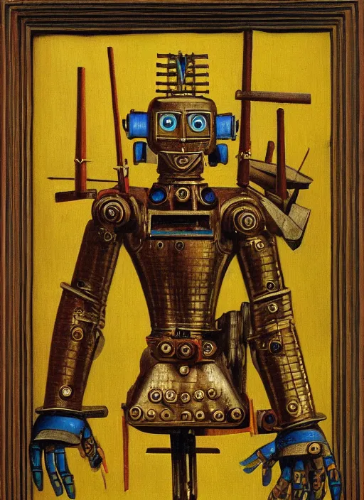 Image similar to warrior robot by Jan van Eyck