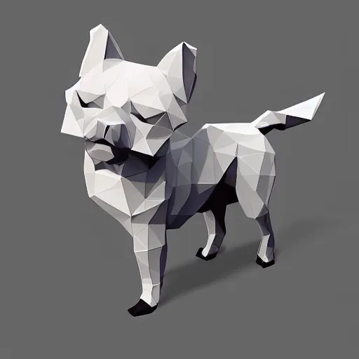 Image similar to low poly dog