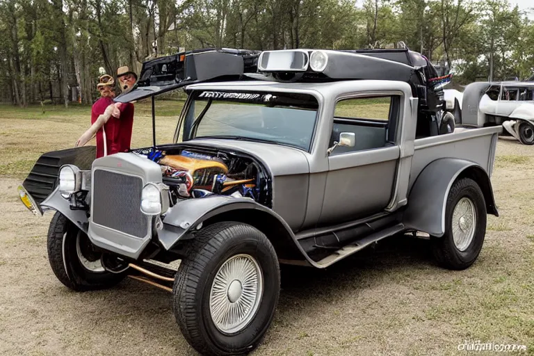 Prompt: pickup truck 1 9 2 2 delorean