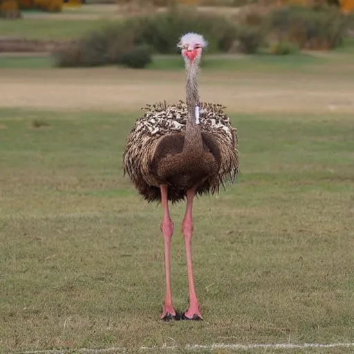 Image similar to ostrich in a halloween costume