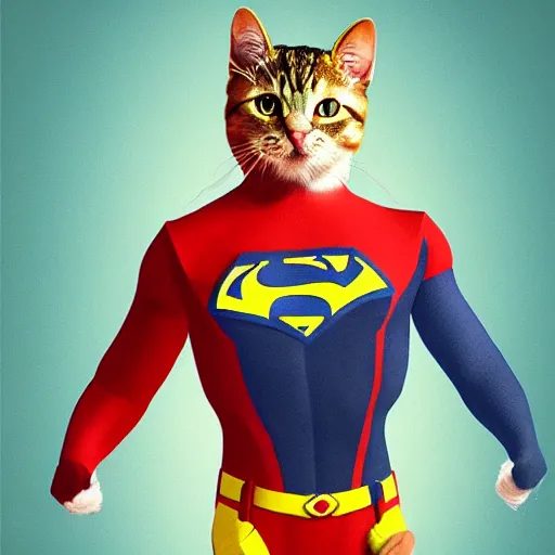 Prompt: Cat as superhero, 8k