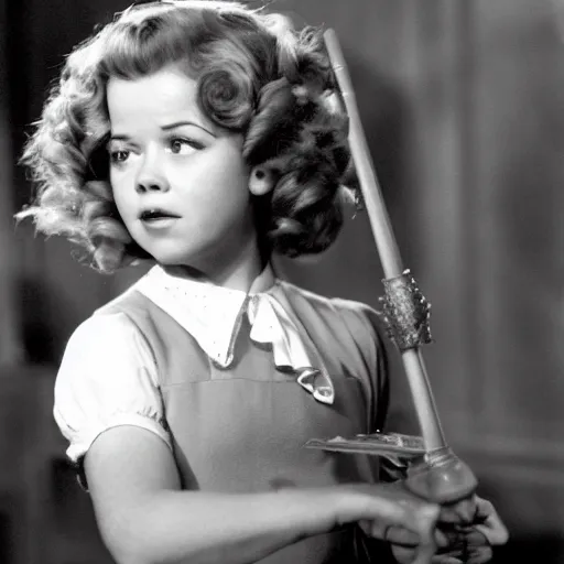 Image similar to shirley temple as hermione granger