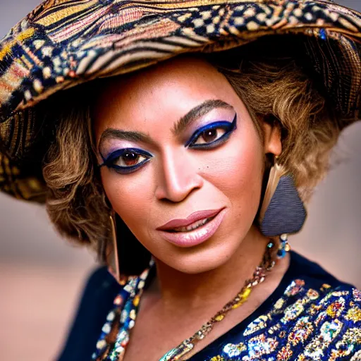 Image similar to old beyonce knowles singer at age 9 0 years old, color ( sony a 7 r iv, symmetric balance, polarizing filter, photolab, lightroom, 4 k, dolby vision, photography award ), vogue, perfect face