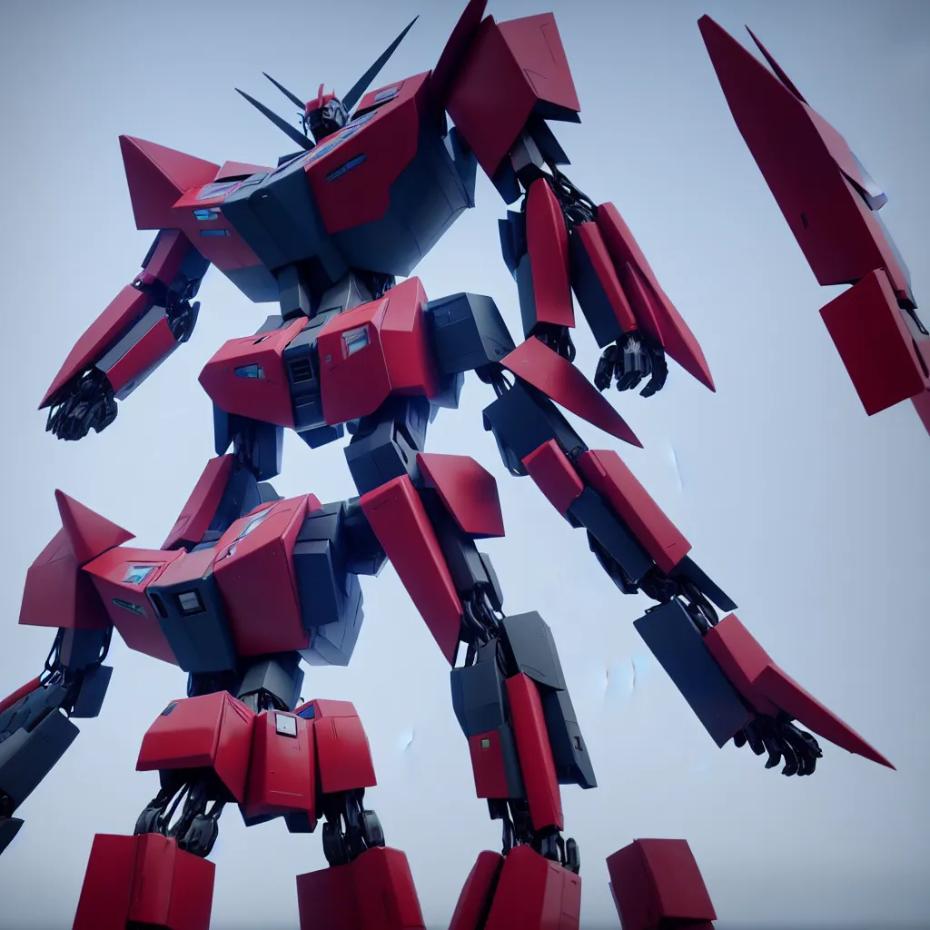 Image similar to 1 : 1 bill gates giant robot gundam, cinematic lighting, 4 k highly detailed render, cinema 4 d