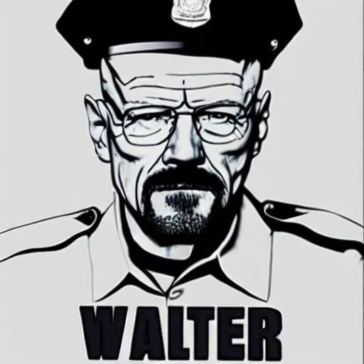 Image similar to walter white is a police officer