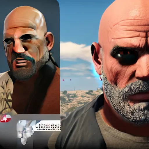 Prompt: Bill Goldberg in GTA 5