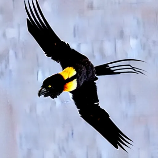 Image similar to a mix between a wolverine and a crow