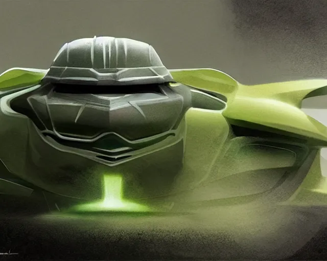 Prompt: car design in the style of yoda, amazing concept art, award - winning photorealistic illustration hdr 8 k