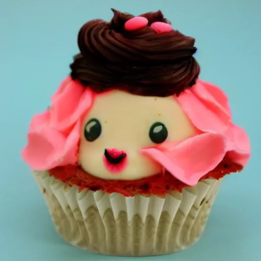 Prompt: tamanna bhatia as a cupcake