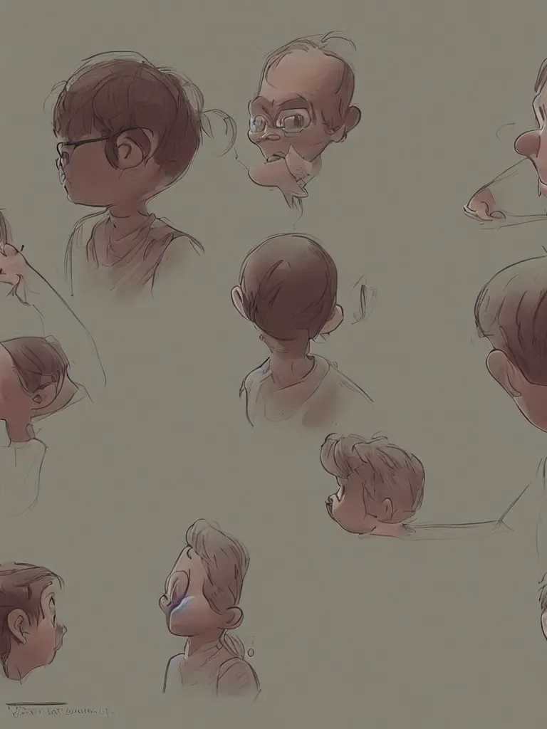 Prompt: down syndrome by disney concept artists, blunt borders, rule of thirds