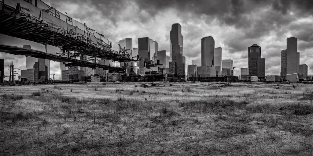 Image similar to Post apocalyptic houston texas photography 4k