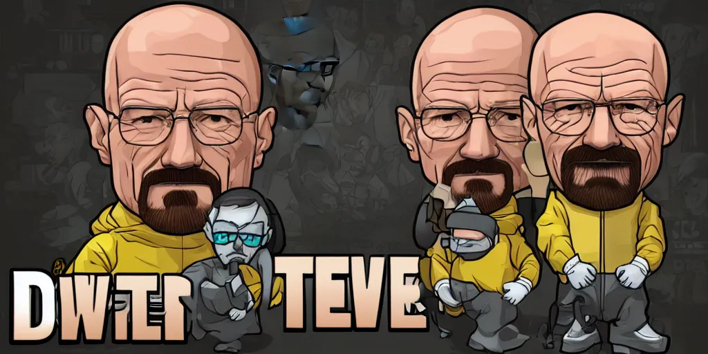 Prompt: walter white in multiversus game