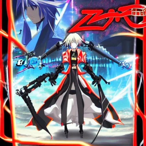 Prompt: guilty gear strive zato - 1, neon, futuristic,