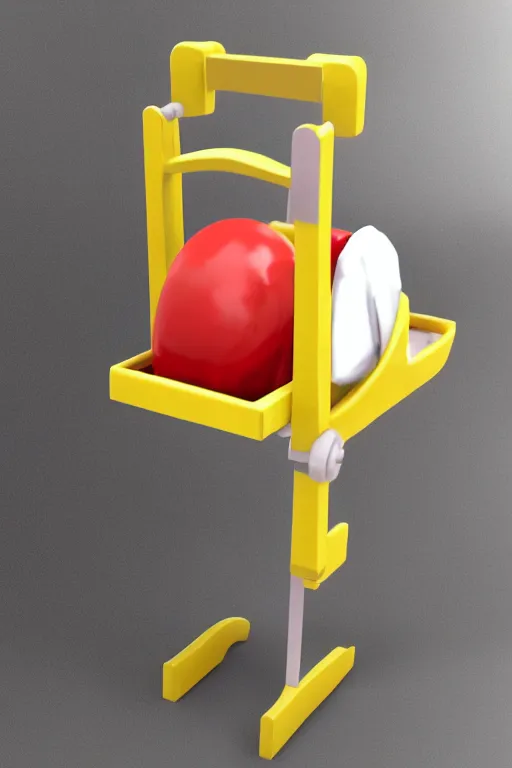 Image similar to A Fisher-Price guillotine toy, unreal engine 5 render, guillotine