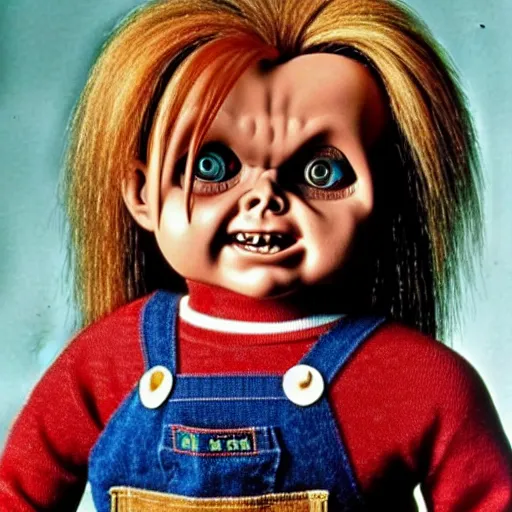 Image similar to Chucky the killer doll in an episode Full House