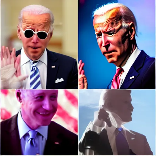Prompt: Joe Biden magical girl transformation sequence