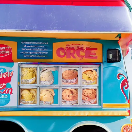 Image similar to menu of ice cream on side of ice cream truck