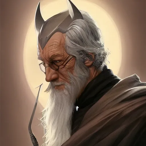 Image similar to portrait of batman gandalf, highly detailed, digital painting, artstation, concept art, smooth, sharp focus, illustration, art by artgerm and greg rutkowski and alphonse mucha