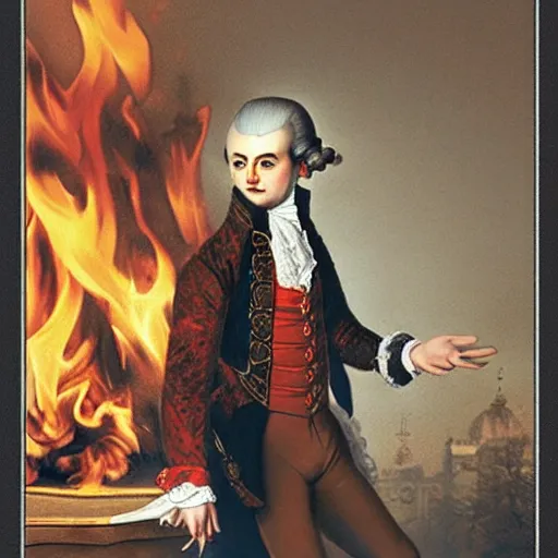 Image similar to mozart commits arson