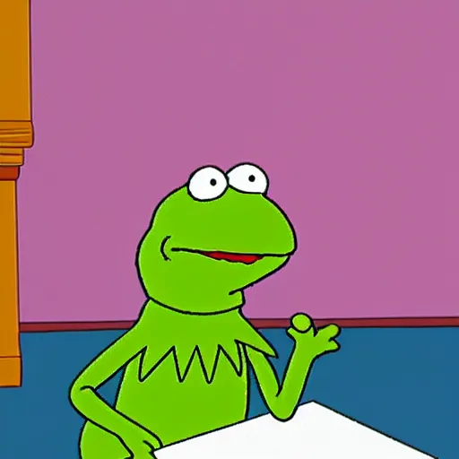 Prompt: kermit in family guy