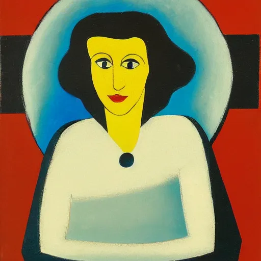 Prompt: painting of woman by oscar bluemner