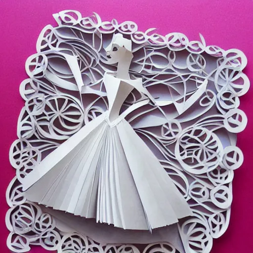 Image similar to cut paper sculpture of cinderella