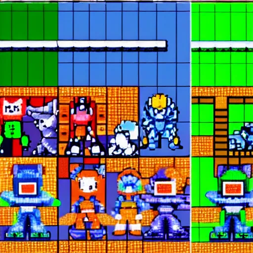 Image similar to megaman snes sprites