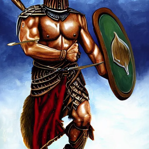 Image similar to a spartan warrior by steve argyle,