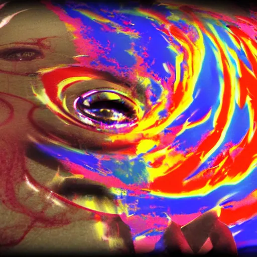 Image similar to ziggy stardust from mars anamorphic illusion 4 k in the style of edgar mueller