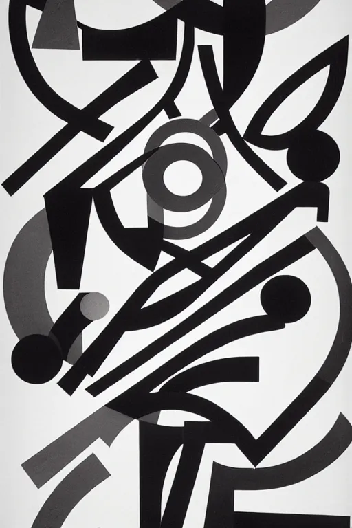 Image similar to an abstract typographic composition by László Moholy-Nagy