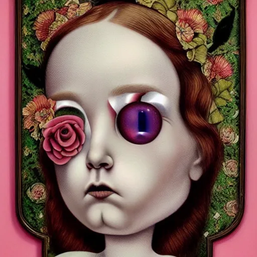 Image similar to 😄🎼🎹🎵, lowbrow surrealistic, in the style of Mark Ryden,