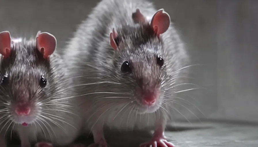 Image similar to big budget horror movie a genetically engineered rat