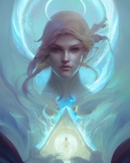 Image similar to portrait of a beautiful metaphysical emanation, by pete mohrbacher and artgerm and wlop, digital art, highly detailed, intricate, fantasy, mystical, sharp focus, Trending on Artstation HQ, deviantart, unreal engine 5, 4K UHD image