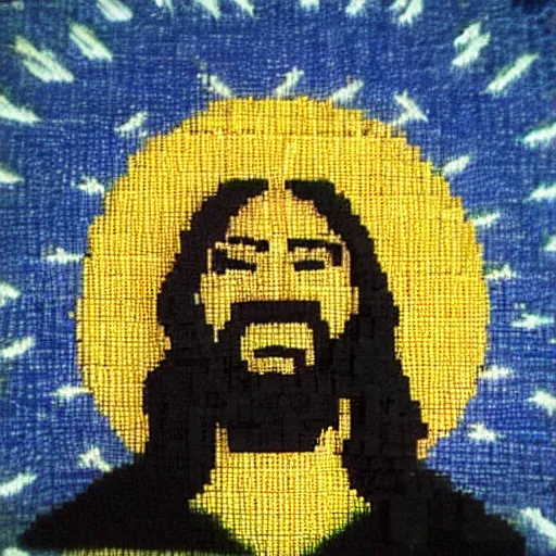 Image similar to jesus made from needles