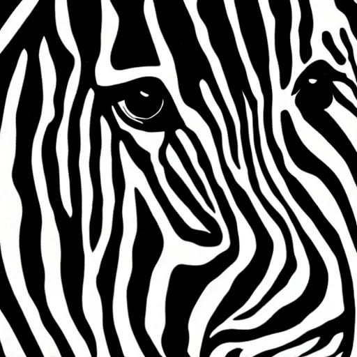 Prompt: zebra art by hinges