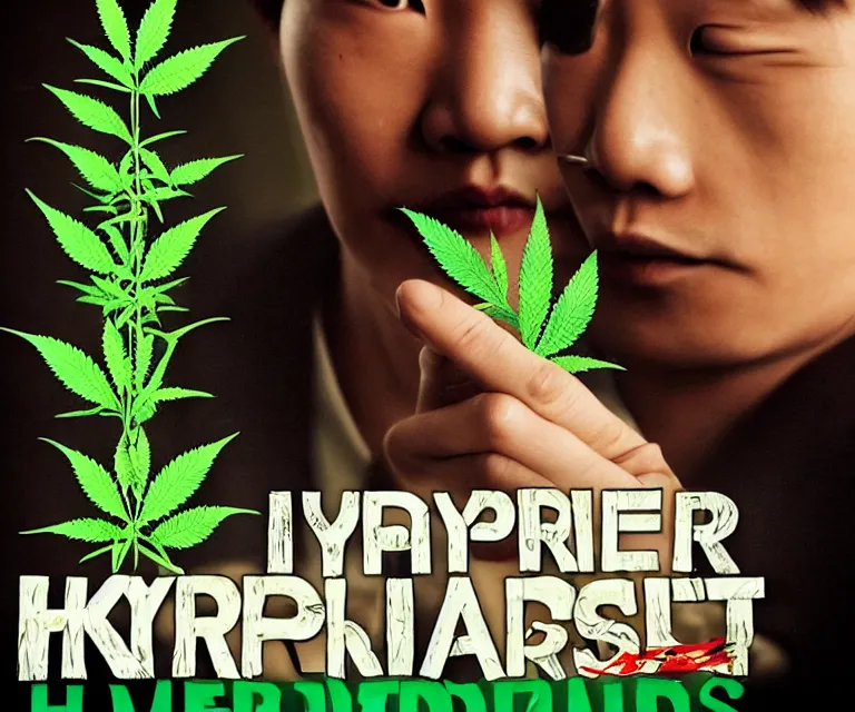 Image similar to hyperralism weed express ( 2 0 0 8 ) movie still photography of realistic detailed north korean kim chen with detailed face smoking high detailed weed and reviewing weed bush in detailed basement bedroom ultra violet light