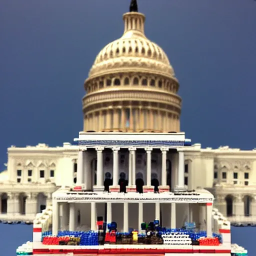 Image similar to us capitol made of lego